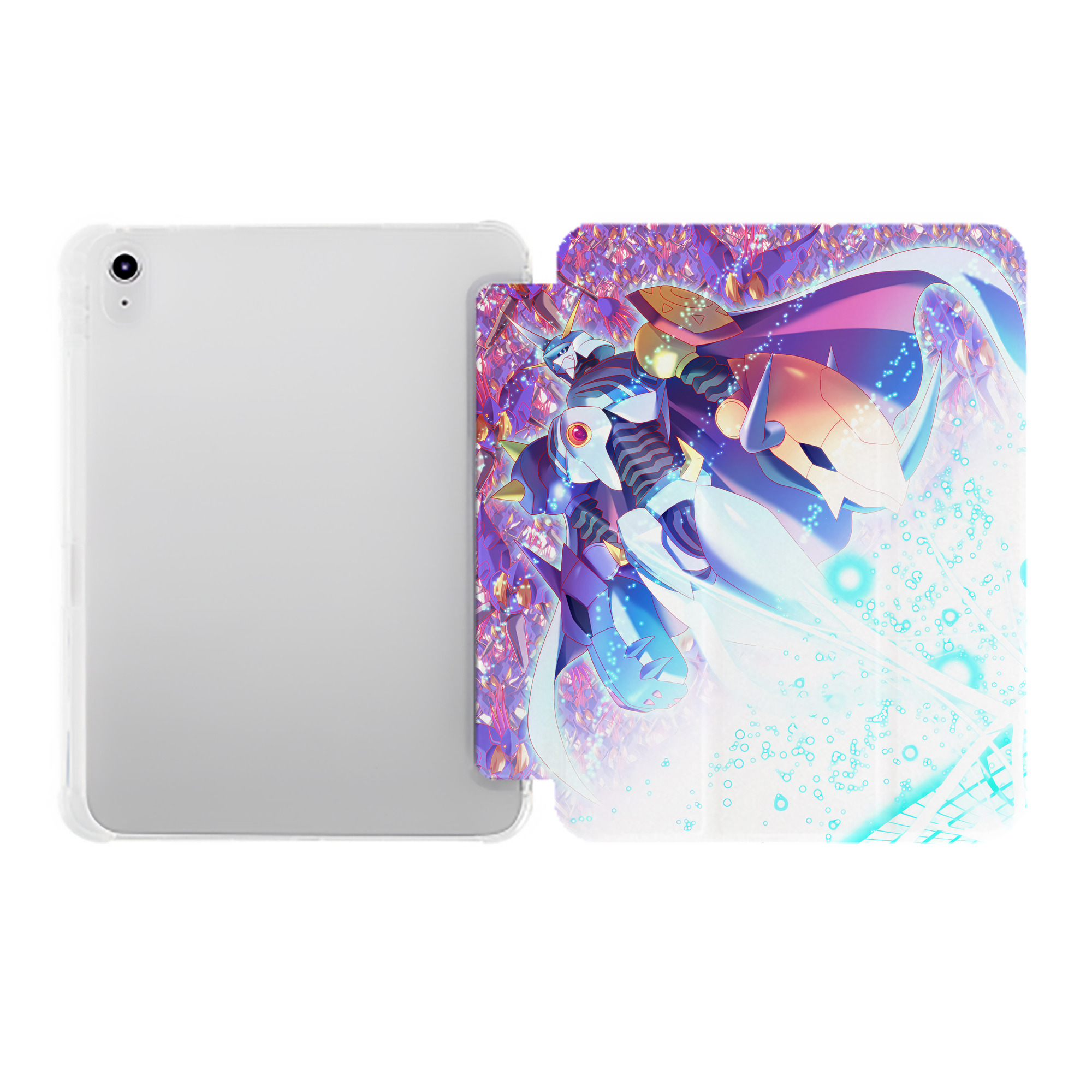 （画像用） Digimon デジタルモンスター/デジモン IPad ケース ペン収納付き 三つ折りスタンド PUレザー×シリコン 対応機種9.5/10.5/10.9インチ